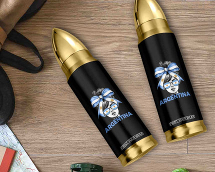 Messy Bun Argentina Pride Argentinian Girl Bullet Tumbler