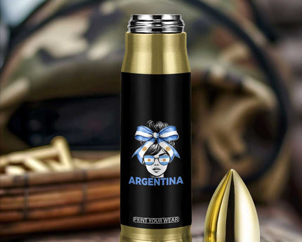 Messy Bun Argentina Pride Argentinian Girl Bullet Tumbler