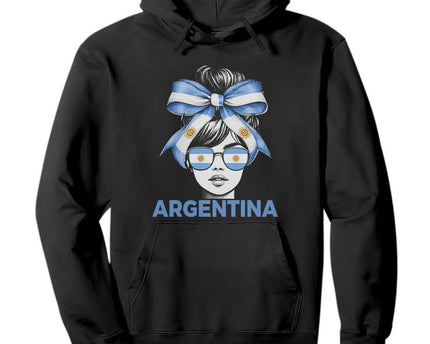 Messy Bun Argentina Pride Argentinian Girl Hoodie