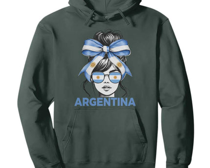 Messy Bun Argentina Pride Argentinian Girl Hoodie