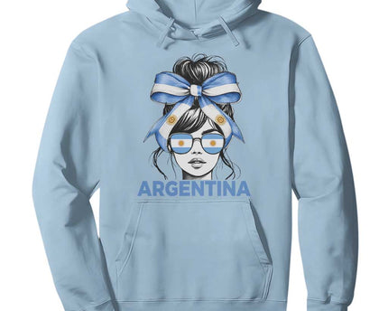 Messy Bun Argentina Pride Argentinian Girl Hoodie