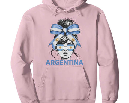 Messy Bun Argentina Pride Argentinian Girl Hoodie