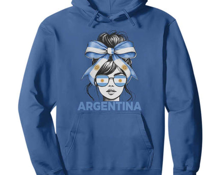 Messy Bun Argentina Pride Argentinian Girl Hoodie