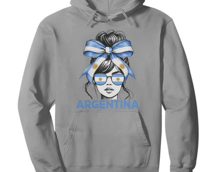 Messy Bun Argentina Pride Argentinian Girl Hoodie
