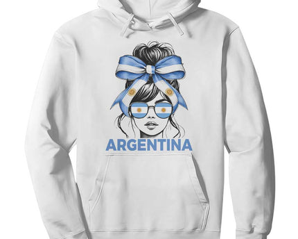 Messy Bun Argentina Pride Argentinian Girl Hoodie