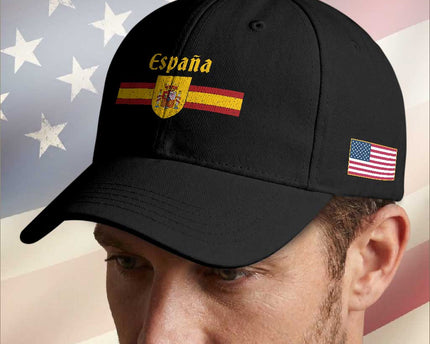 Espana Escudo Retro Spain Coat of Arms and Flag Español Baseball Cap