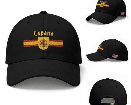 Espana Escudo Retro Spain Coat of Arms and Flag Español Baseball Cap