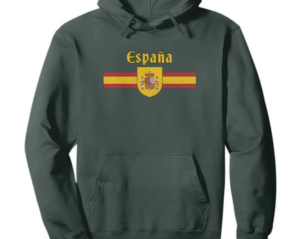 Espana Escudo Retro Spain Coat of Arms and Flag Espanol Hoodie