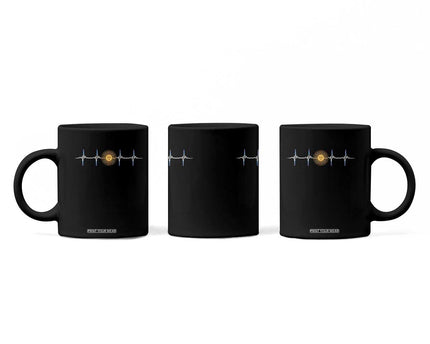 Argentina Sun of May Heartbeat ECG Pulse Argentine Pride Coffee Mug