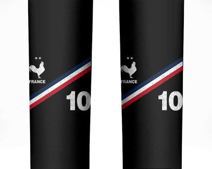 France Football Coq Skinny Tumbler French Flag Stripes Number 10 Athletic Soccer National Pride