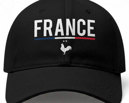 France Gallic Rooster Sports Throwback Design Vintage French Flag Baseball Cap