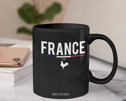 France Gallic Rooster Sports Throwback Design Vintage French Flag Coffee Mug