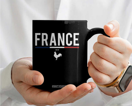 France Gallic Rooster Sports Throwback Design Vintage French Flag Coffee Mug