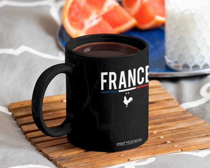 France Gallic Rooster Sports Throwback Design Vintage French Flag Coffee Mug