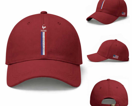 France Football Coq Soccer Throwback Jersey Style Baseball Cap Vintage French Flag