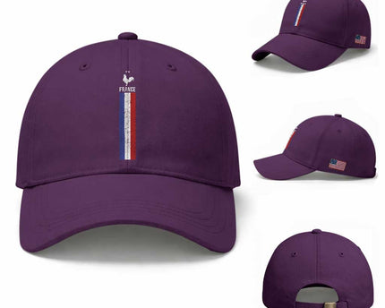 France Football Coq Soccer Throwback Jersey Style Baseball Cap Vintage French Flag