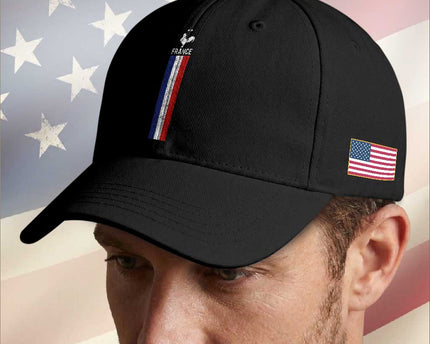 France Football Coq Soccer Throwback Jersey Style Baseball Cap Vintage French Flag