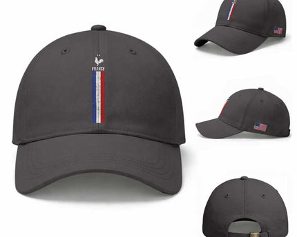 France Football Coq Soccer Throwback Jersey Style Baseball Cap Vintage French Flag