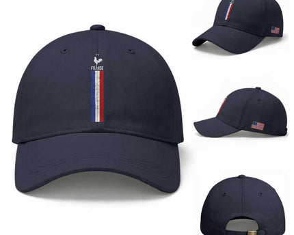 France Football Coq Soccer Throwback Jersey Style Baseball Cap Vintage French Flag