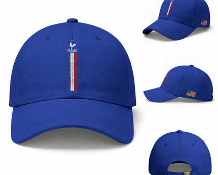 France Football Coq Soccer Throwback Jersey Style Baseball Cap Vintage French Flag