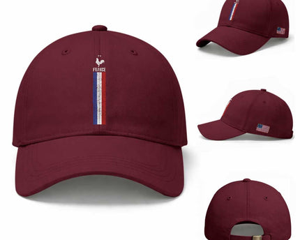 France Football Coq Soccer Throwback Jersey Style Baseball Cap Vintage French Flag