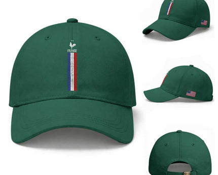 France Football Coq Soccer Throwback Jersey Style Baseball Cap Vintage French Flag