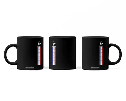 France Football Coq Soccer Throwback Jersey Style Coffee Mug Vintage French Flag