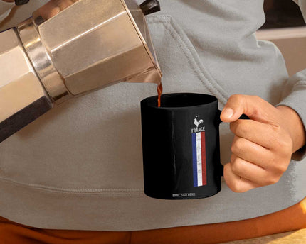 France Football Coq Soccer Throwback Jersey Style Coffee Mug Vintage French Flag