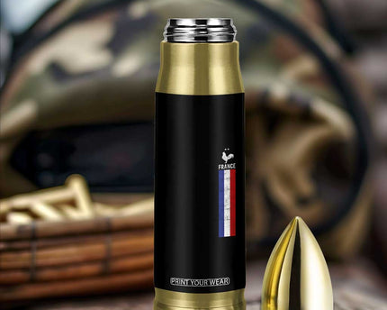 France Football Coq Soccer Throwback Jersey Style Bullet Tumbler Vintage French Flag