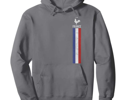France Football Coq Soccer Throwback Jersey Style Hoodie Vintage French Flag