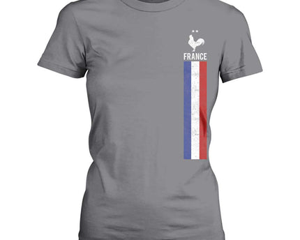 France Football Coq Soccer Throwback Jersey Style T-Shirt