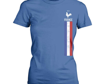 France Football Coq Soccer Throwback Jersey Style T-Shirt