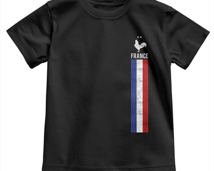 France Football Coq Soccer Throwback Jersey Style Toddler T-Shirt Vintage French Flag