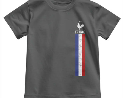 France Football Coq Soccer Throwback Jersey Style Toddler T-Shirt Vintage French Flag