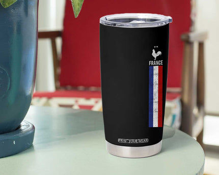 France Football Coq Soccer Throwback Jersey Style Tumbler Cup Vintage French Flag