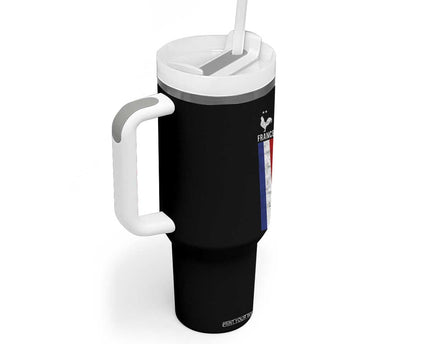 France Football Coq Soccer Throwback Jersey Style Tumbler With Handle Vintage French Flag