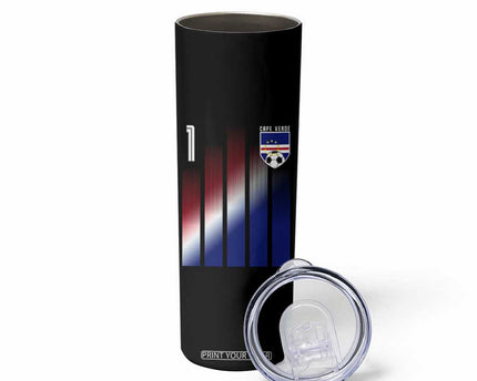 Cape Verde Flag Retro Sports Cabo Verdean Roots Skinny Tumbler