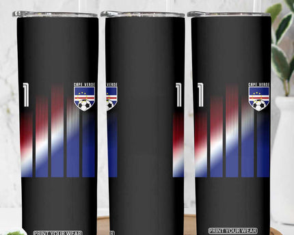Cape Verde Flag Retro Sports Cabo Verdean Roots Skinny Tumbler