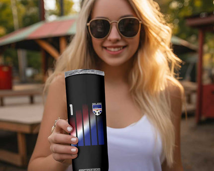 Cape Verde Flag Retro Sports Cabo Verdean Roots Skinny Tumbler