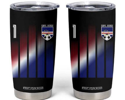 Cape Verde Flag Retro Sports Cabo Verdean Roots Tumbler Cup