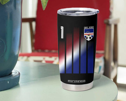 Cape Verde Flag Retro Sports Cabo Verdean Roots Tumbler Cup