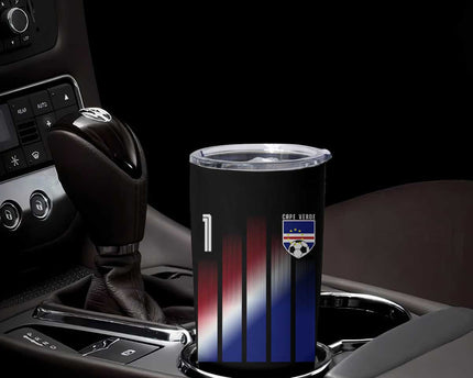 Cape Verde Flag Retro Sports Cabo Verdean Roots Tumbler Cup