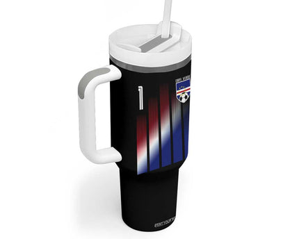 Cape Verde Flag Retro Sports Cabo Verdean Roots Tumbler With Handle