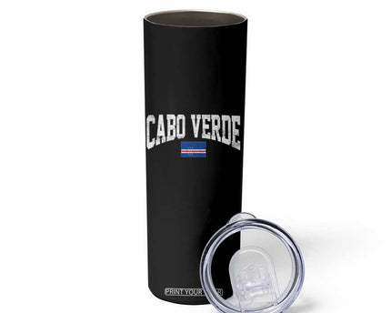 Cabo Verde Sports Throwback Skinny Tumbler Cape Verdean Pride Lovers