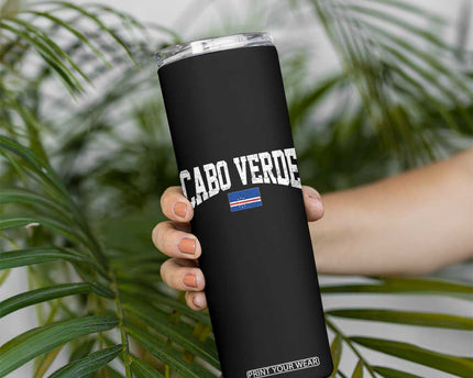 Cabo Verde Sports Throwback Skinny Tumbler Cape Verdean Pride Lovers