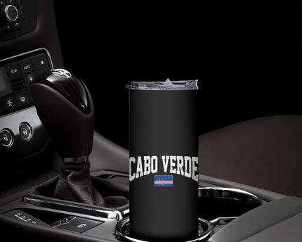 Cabo Verde Sports Throwback Skinny Tumbler Cape Verdean Pride Lovers