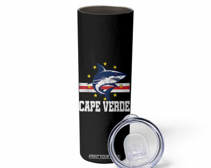 Vintage Cape Verde Shark Cabo Verdean Roots Skinny Tumbler