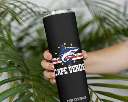 Vintage Cape Verde Shark Cabo Verdean Roots Skinny Tumbler