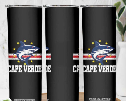 Vintage Cape Verde Shark Cabo Verdean Roots Skinny Tumbler
