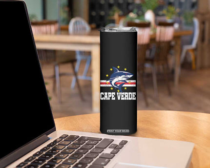 Vintage Cape Verde Shark Cabo Verdean Roots Skinny Tumbler